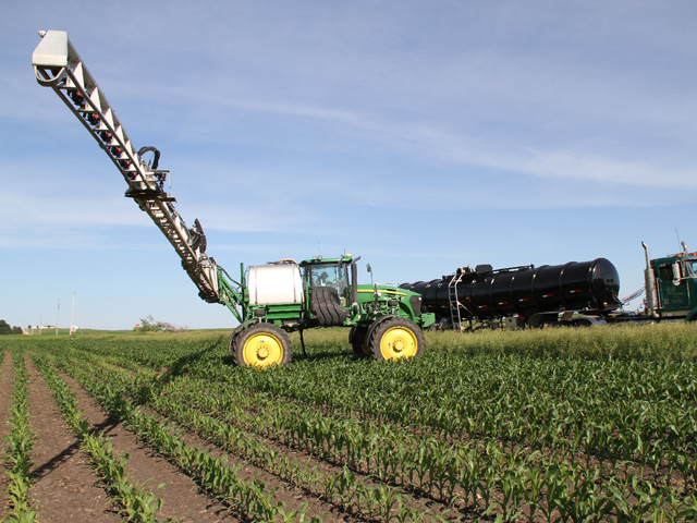 Bayer hopes to bring a three-way stack of dicamba, glufosinate and glyphosate-tolerant corn to the market in early- to mid-2020s. (DTN photo by Pamela Smith) 